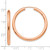 14k Rose Gold Polished Endless Tube Hoop Earrings XY1253