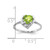 14k White Gold 6mm Heart Peridot AAA Diamond ring Y2234PE/AAA