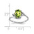 14k White Gold 8x6mm Oval Peridot VS Diamond ring Y2246PE/VS