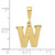10KY Initial W Pendant 10C1449-W