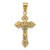 10K Two-tone Small Lacey-edged INRI Crucifix Pendant 10C4386