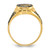 14k Men's Polished, Antiqued and Textured with Onyx Masonic Ring Y4078M