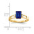 14k 7x5mm Emerald Cut Sapphire AA Diamond ring Y4757S/AA