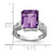 14k White Gold 12x10mm Emerald Cut Amethyst A Diamond ring Y2270AM/A