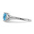 14k White Gold 6mm Blue Topaz AAA Diamond ring Y4745BT/AAA