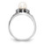 14k White Gold 6mm FW Cultured Pearl AA Diamond ring Y4385PL/AA