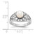 14k White Gold 6mm FW Cultured Pearl AA Diamond ring Y4385PL/AA