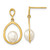 14K 6-7mm Teardrop White FWC Pearl Dangle Earrings XF799E