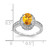 14k White Gold 8x6mm Oval Citrine AA Diamond ring Y4420CI/AA