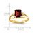 14k 8x6mm Emerald Cut Garnet A Diamond ring Y4749GA/A