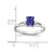 14k White Gold 6x4mm Emerald Cut Tanzanite AA Diamond ring Y4762T/AA