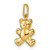 14k Polished Puffed Teddy Bear Pendant YC1524