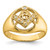 14k Men's Polished and Textured AAA Quality Diamond Masonic Ring Y7232AAA