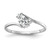 14k White Gold 7x3.5mm Marquise Cubic Zirconia AAA Diamond ring Y4746CZ/AAA