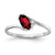 14k White Gold 7x3.5mm Marquise Garnet AAA Diamond ring Y4746GA/AAA