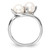 14k White Gold 6mm FW Cultured Pearl AA Diamond ring Y4367PL/AA
