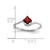 14k White Gold 4mm Princess Cut Garnet ring Y4785GA