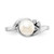 14k White Gold 6mm FW Cultured Pearl AAA Diamond Ring Y4316PL/AAA
