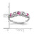 14k White Gold 2.75mm Pink Sapphire AA Diamond ring Y4719SP/AA