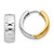 14k Two-tone Textured Hoop Earrings Y7918