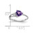 14k White Gold 6mm Amethyst AA Diamond ring Y4745AM/AA