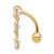 10k 5mm CZ Heart Belly Dangle 10BD112