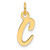 14k  Slanted Block Letter C Initial Charm YC1552C