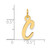 14k  Slanted Block Letter C Initial Charm YC1552C