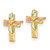 10k Tri-Color Black Hills Gold Cross Earrings 10BH697