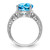 14k White Gold 12x10mm Oval Blue Topaz VS Diamond ring Y2271BT/VS