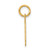 14k Plain Small .013 Gauge Facing Right Engravable Boy Head Charm XM104/13