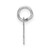 14k White Gold Small Script Letter A Initial Charm YC1527A