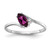 14k White Gold 7x3.5mm Marquise Rhodolite Garnet AAA Diamond ring Y4746RG/AAA