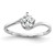 14k White Gold 4mm Princess Cut Cubic Zirconia ring Y4785CZ