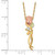 10k Tri-color Black Hills Gold Diamond Rose Necklace 10BH653-18