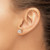 10k Tiara Collection 7mm Rose Gold Polished Square CZ Earrings 10YC405R