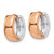 14k Two-tone White and Rose Gold Hinged Hoop Earrings Y7915WR