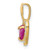 14K Polished Red and Clear CZ Heart Pendant YC1358