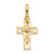 14k CZ Diamond-cut Children's Cross Pendant YC1127