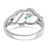 Sterling Silver Rhodium-plated Family Jewelry Ring XMR5/1SS-10
