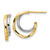 14k w/White Rhodium D/C J-Hoop Earrings YE1919
