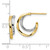 14k w/White Rhodium D/C J-Hoop Earrings YE1919