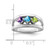 Sterling Silver Rhodium-plated Synthetic Family Jewelry Ring XMR63/3SS-7