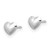 14K White Gold Polished Heart Post Stud Earrings YE2043W