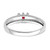 Sterling Silver Rhodium-plated Synthetic 1 Stone Mother's Ring XMR6/1SS-5