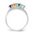 Sterling Silver Rhodium-plated Synthetic 4 Stone Mother's Ring XMR2/4SS-10