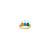 14k 3 Synthetic Stone Family Ring XMR52/3SY