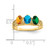 14k 3 Synthetic Stone Family Ring XMR52/3SY