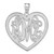 Sterling Silver/Rhodium-plated Large Monogram Heart Pendant XNA497SS