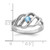 Sterling Silver Rhodium-plated Family Jewelry Ring XMR5/1SS